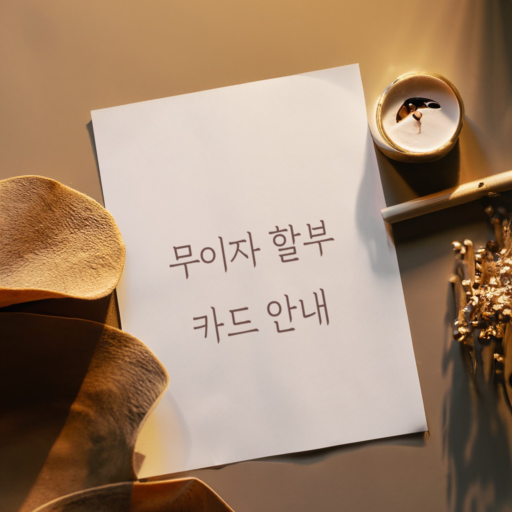 무이자 할부 카드 안내입니다. 썸네일 이미지